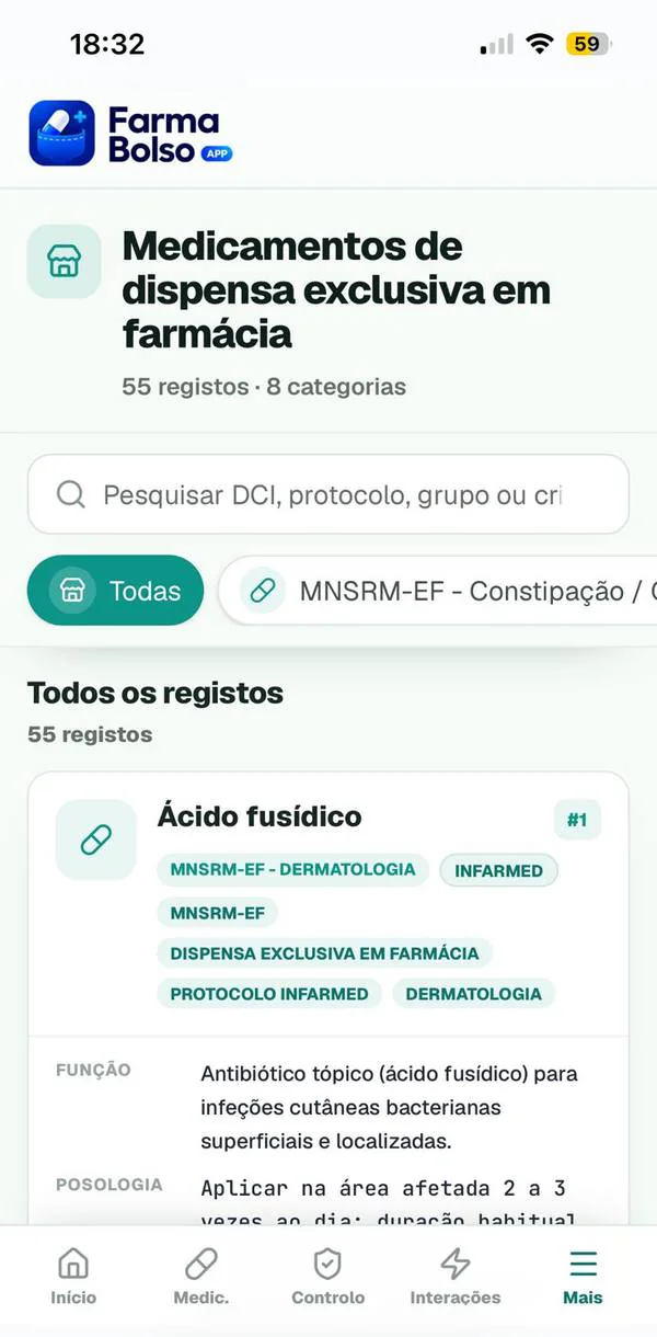 Farma Bolso - medicamentos de dispensa exclusiva em farmácia