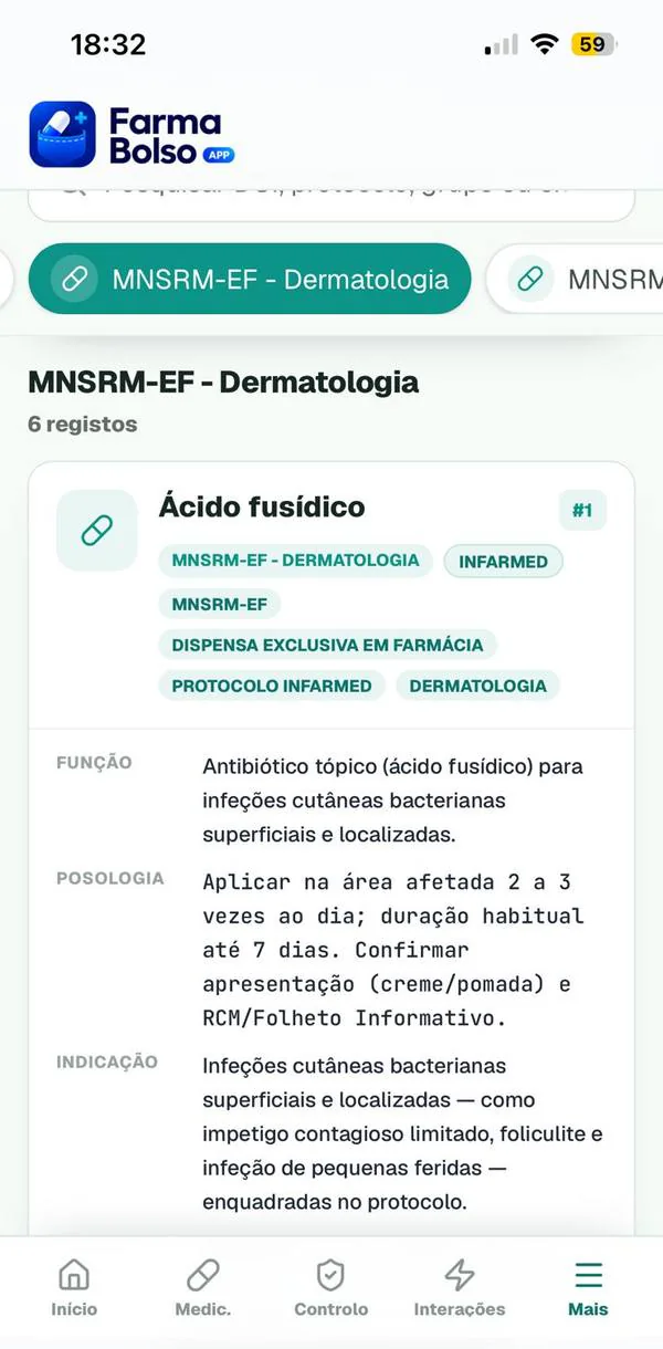 Farma Bolso - protocolo MNSRM-EF dermatologia